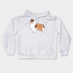 Collie rough dog Kids Hoodie